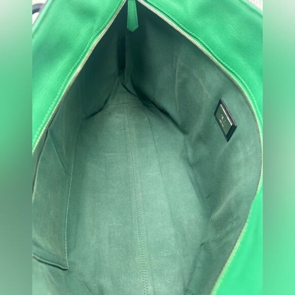 Auth Fendi Blue Leather Monster Bug Eyes Medium Shopper Tote - Picture 14 of 16